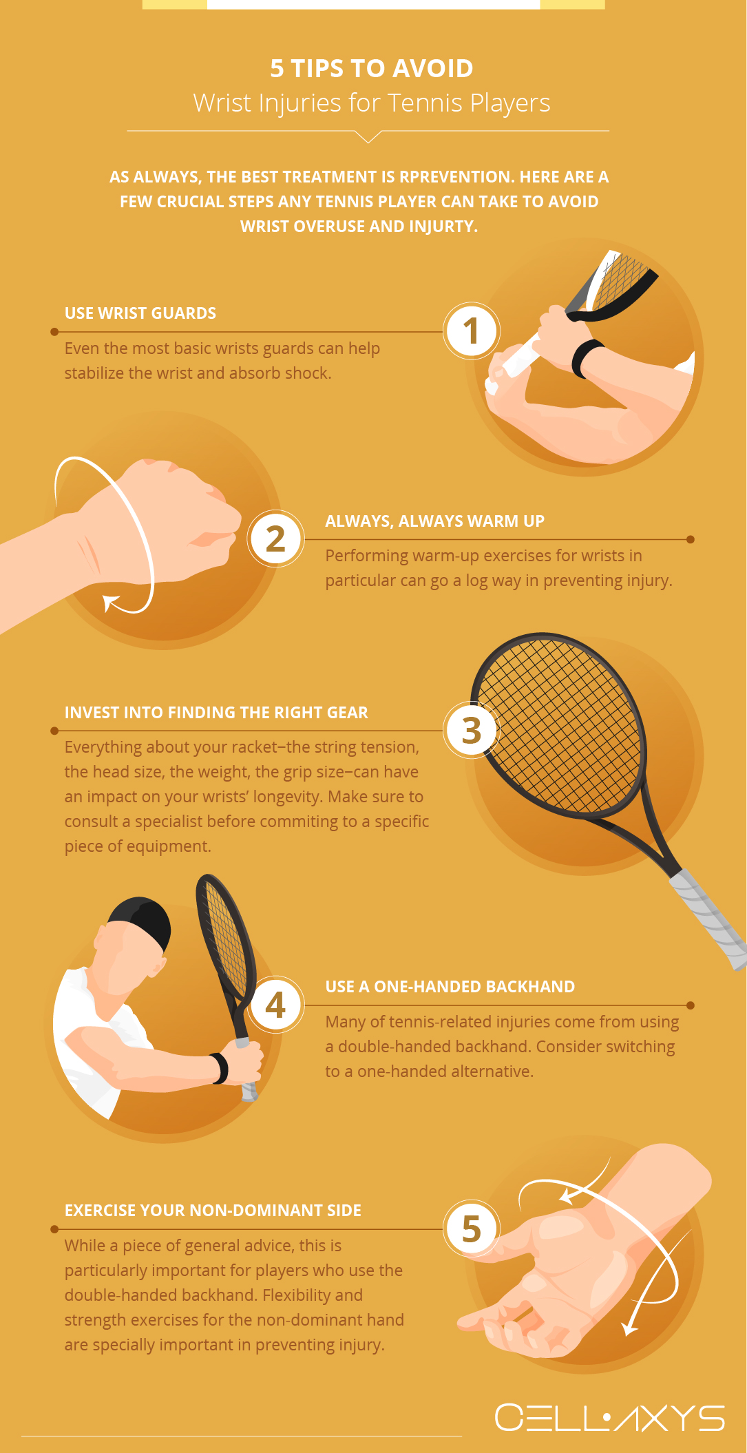 Tips to Avoid Wrist Injuries for Tennis Players