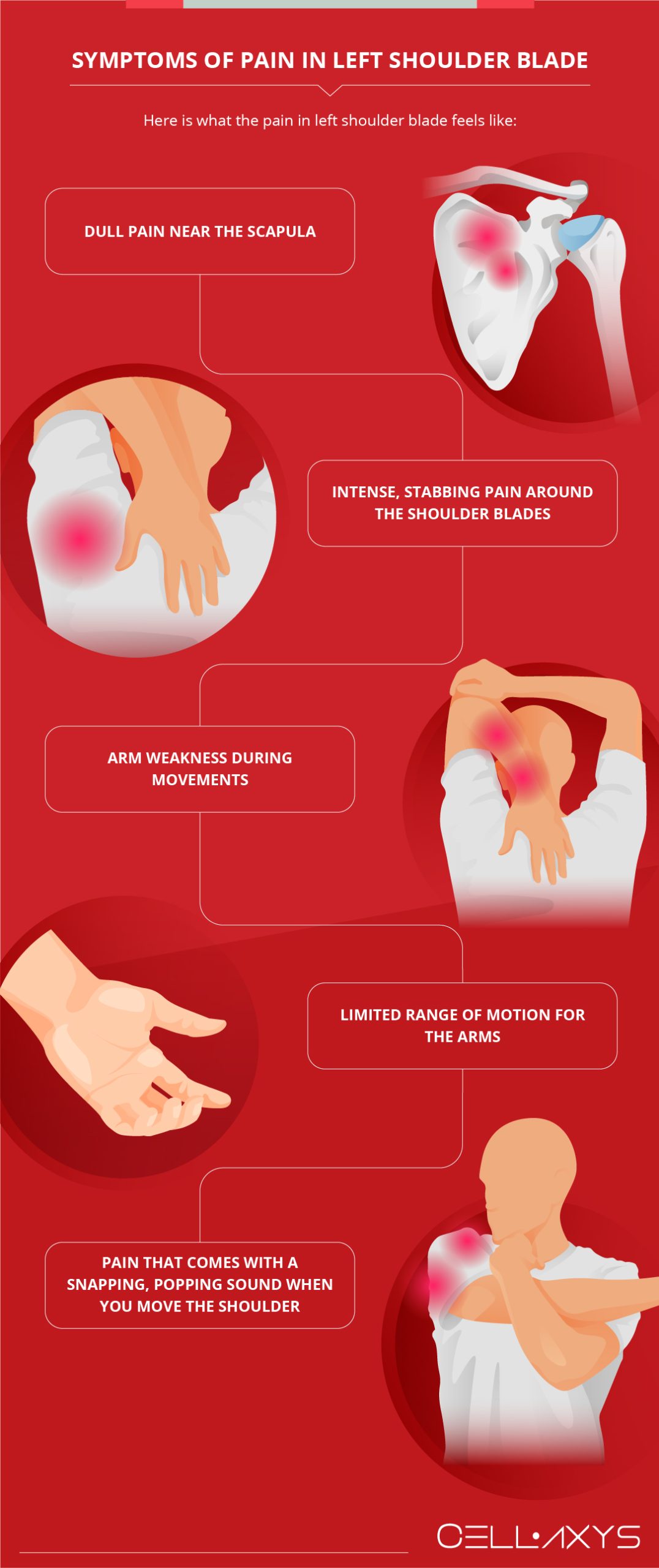 Symptoms of Pain in Left Shoulder Blade